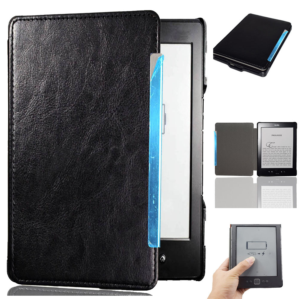 Case for Kindle 5/4th Gen (Model:D01100) 2011, Ultra Slim Leather Protective Cases Magnetic Closure Anti-scratch Folio Cover