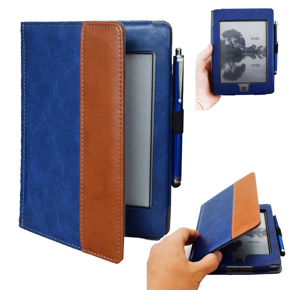 Case for 6-inch Kindle Touch D01200 Ebook Reader, Folio Flip Ultra Slim Portable Book Protective Cover Closured Cases