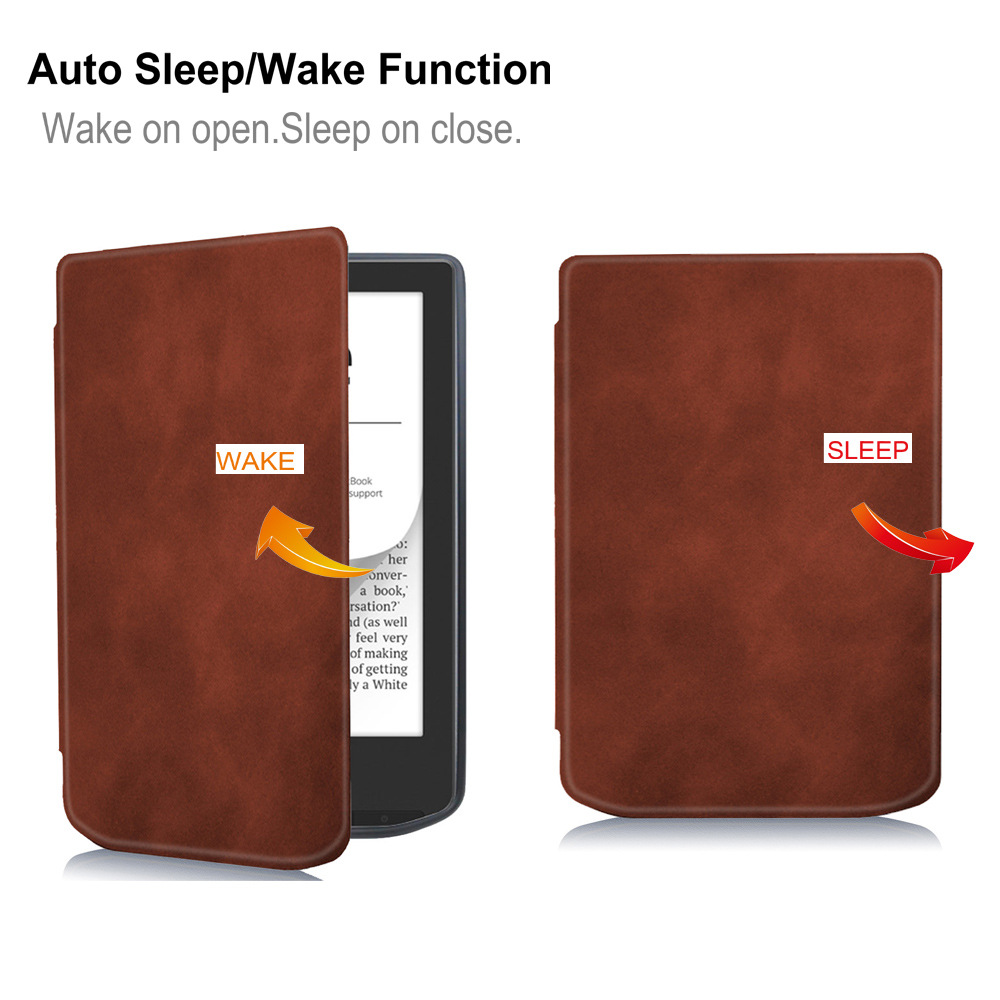 Caes for 6-inch PocketBook Verse (Model:PB629)/Pocketbook verse Pro(Model:PB634) e-Reader, Flip Ultra Slim Portable Leather Protective Cover Soft Shell