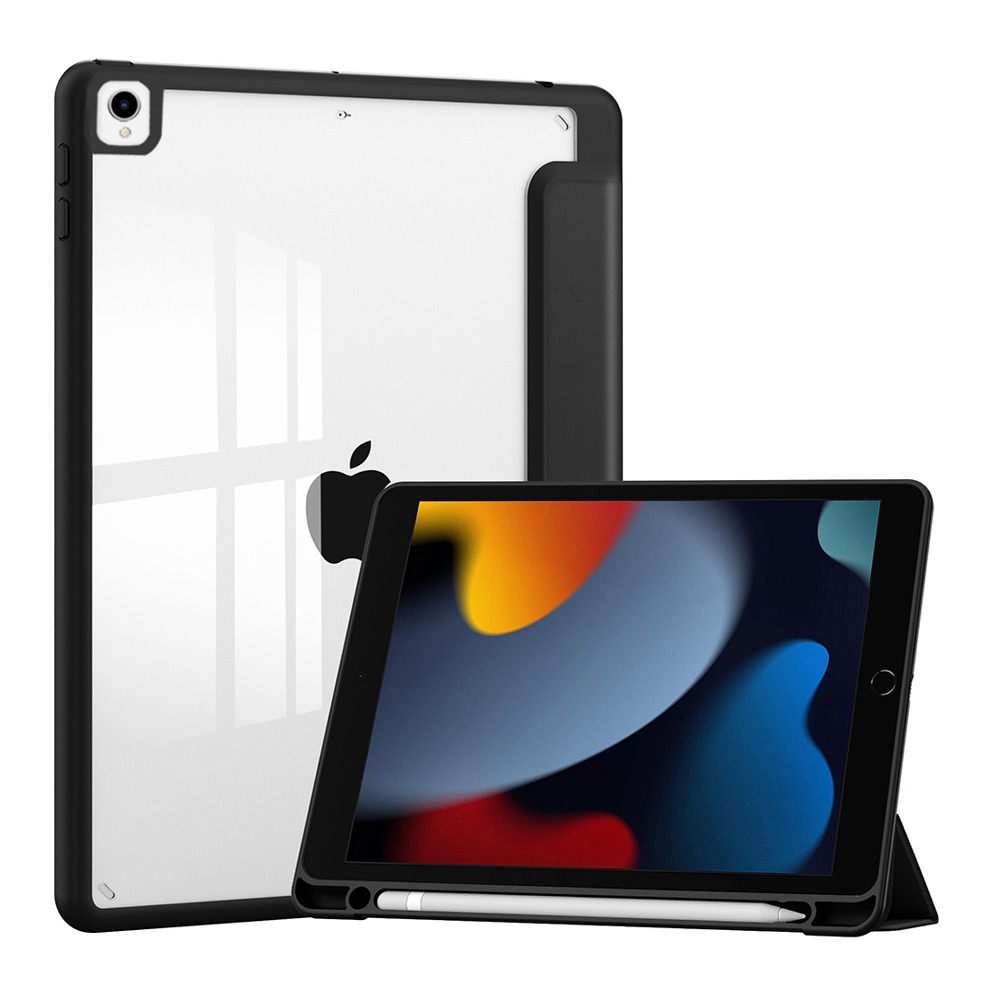 Case for 10.5-Inch iPad Pro/iPad Air 3rd and 10.2-inch iPad 7th/iPad 8th/iPad 9th Tablet Cover, Tri-folding Full Inclusive Cover TPU Soft Cases