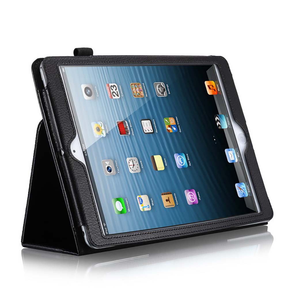 Case for 9.7-inch iPad 2/3/4, iPad Air 1/2, iPad 9.7 (2017/2018), PU Leather Magnetic Two-fold Stand Cover