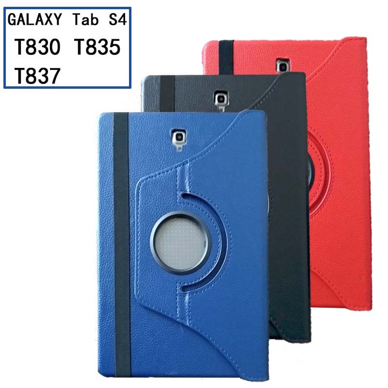 Case for Galaxy Tab S4 10.5 Tablet, 360 Degree Rotating Flip Stand Case For Samsung SM-T830 T835 T837 Hard Back Cover