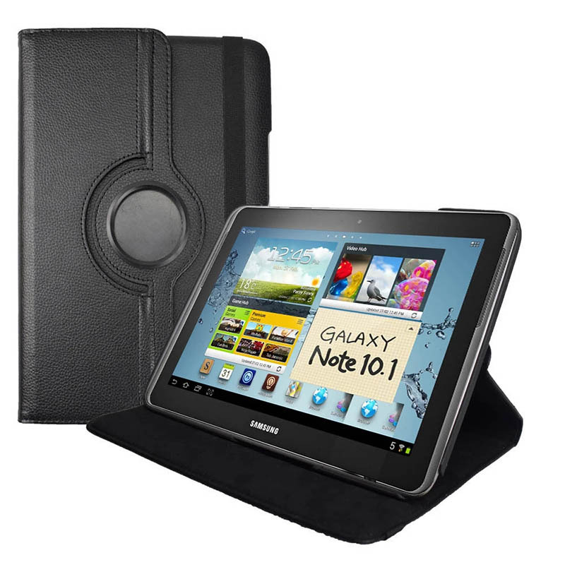 360 Rotating Case for Samsung Galaxy Note 10.1 GT-N8000/N8010 Tablet, Flip Ultra Slim Portable Leather Protective Sleeve