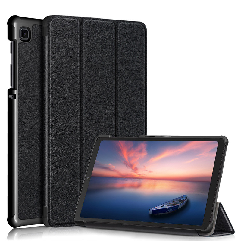 For Samsung Galaxy Tab A 7 Lite 8.7 SM-T220 T225 Case, Tri-folding Flip Ultra Slim Portable Leather Protective Sleeve