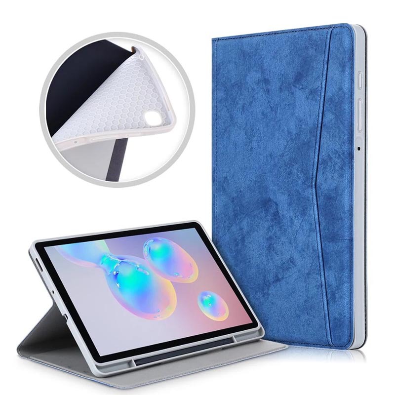 Case for Samsung Galaxy Tab S 6 Lite 10.4 SM-P610 P615, Ultra Slim Portable Protective Cases with Leather Pocket