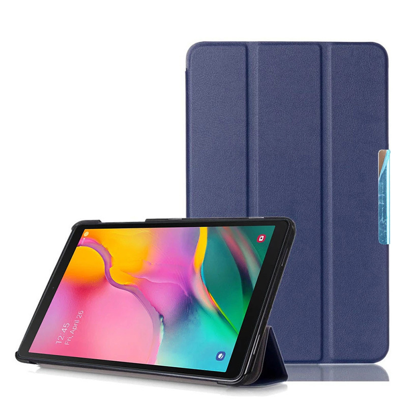 For Samsung Galaxy Tab A 10.1 SM-T510 T515 Case, Tri-folding Flip Ultra Slim Portable Leather Protective Sleeve