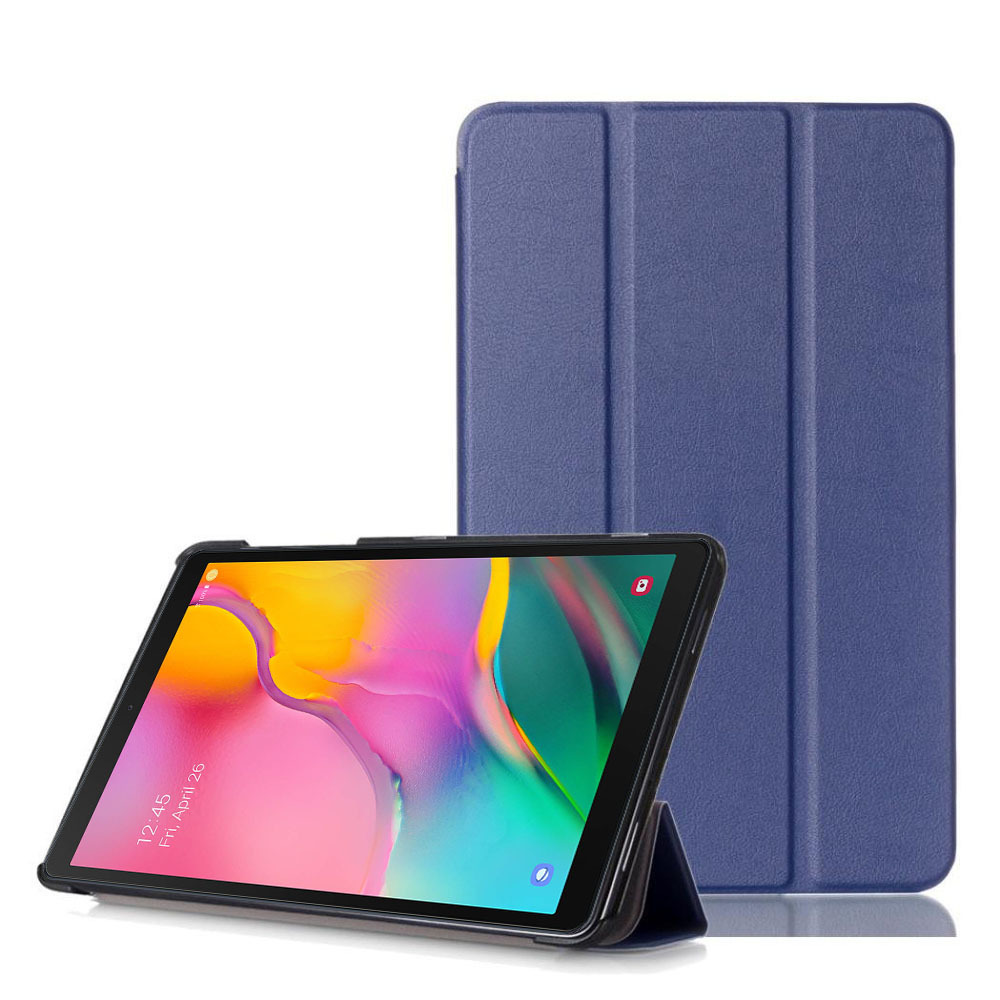 For Samsung Galaxy Tab A 10.1 SM-T510 T515 Case, Tri-folding Flip Ultra Slim Portable Leather Protective Sleeve