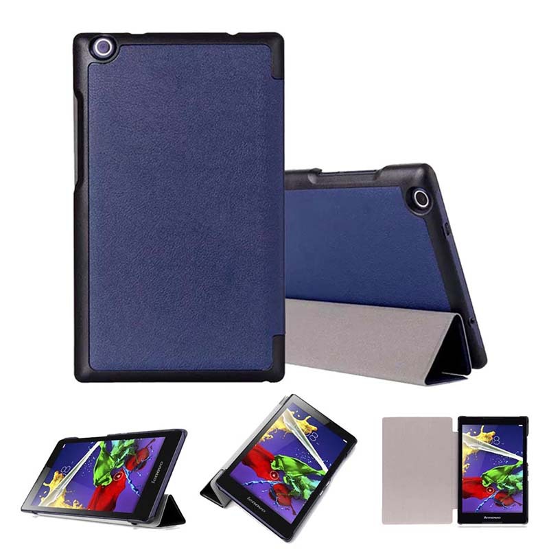 For Lenovo Tab 3 8.0 TB3-850F TB3-850M Case, Tri-folding Flip Ultra Slim Portable Leather Protective Sleeve