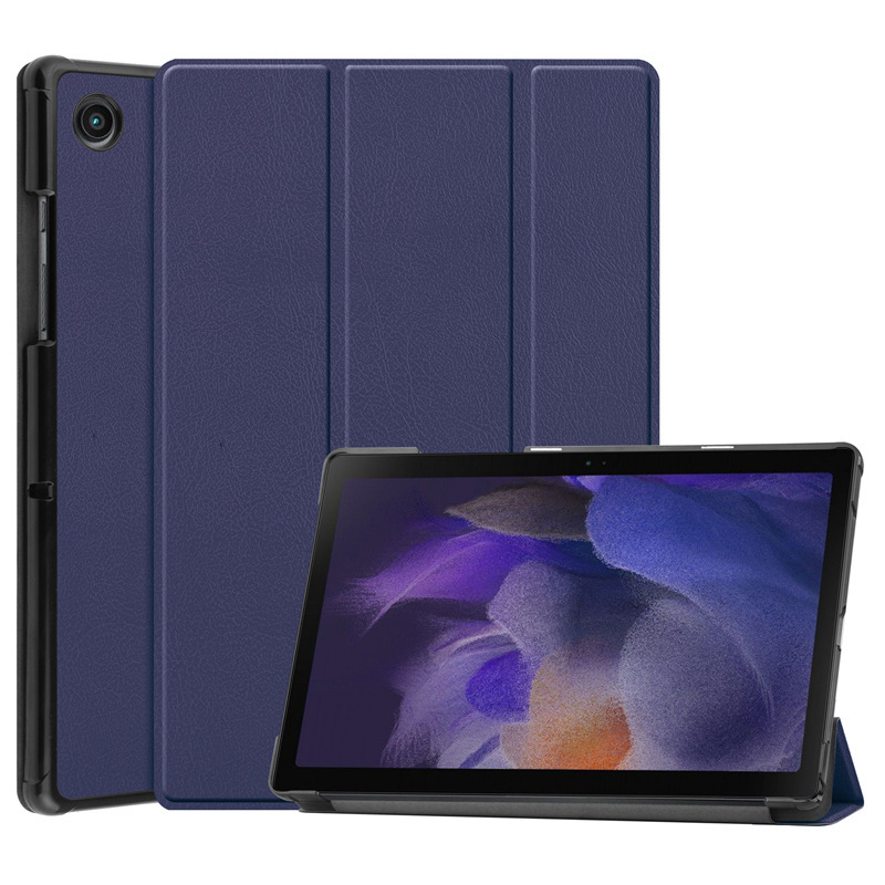 For Samsung Galaxy Tab A8 10.5 SM-X200 X205 Case, Tri-fold Flip Ultra Slim Portable Leather Protective Sleeve 
