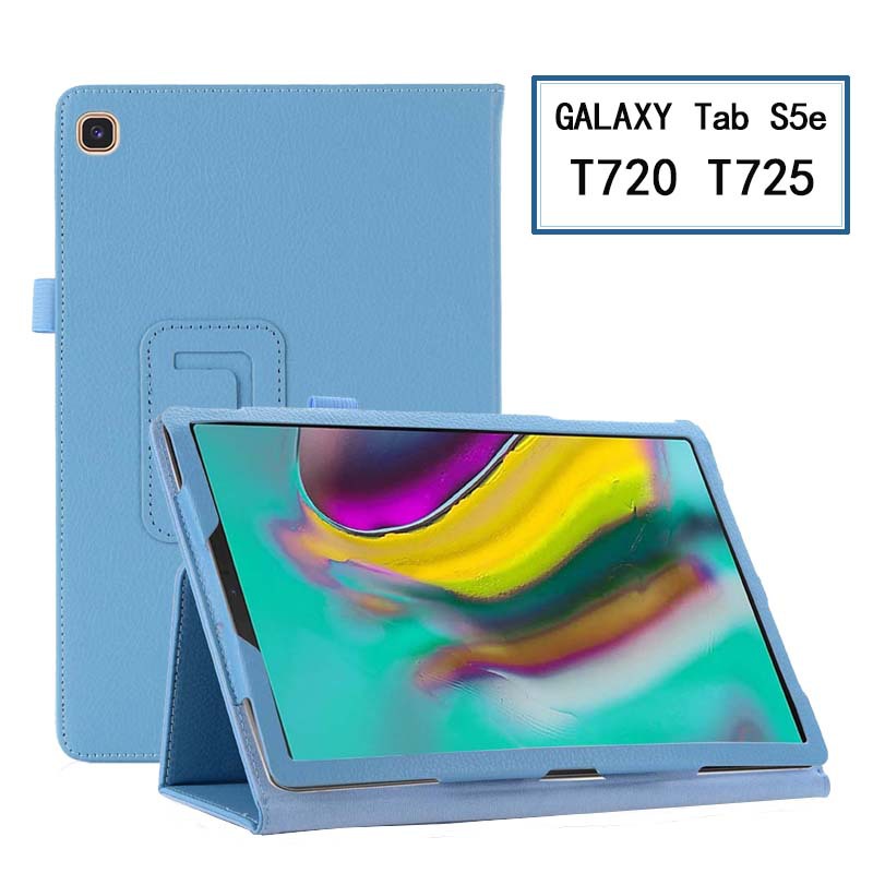 For Samsung Galaxy Tab S 5e 10.5 SM-T720 T725 Case, Bi-fold Flip Light weight Portable Leather Protective Cases