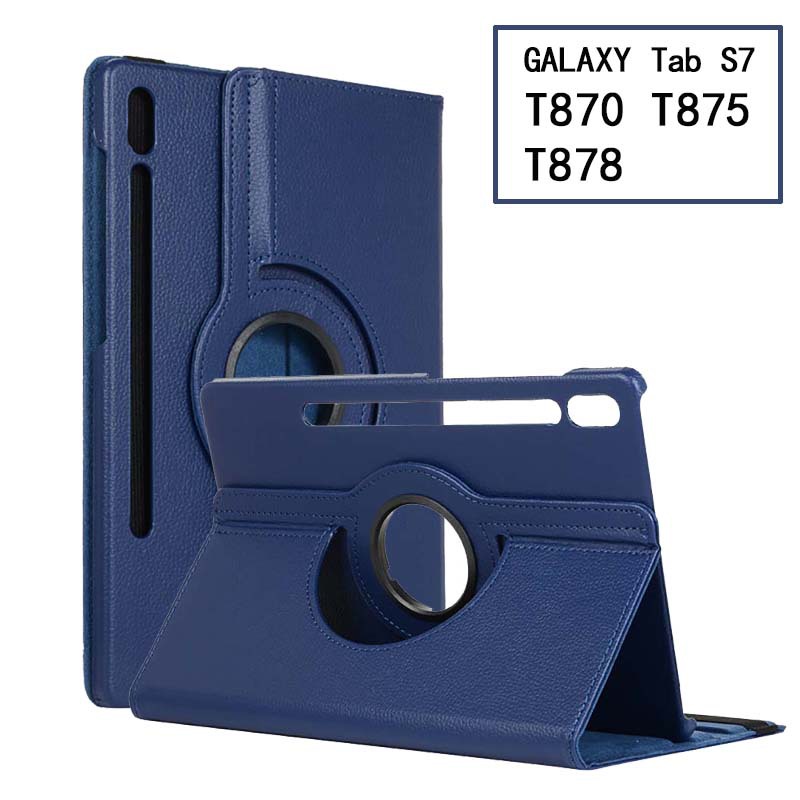 360 Rotating Case for Samsung Galaxy Tab S 7 11 Inch SM-T870 T875 T878 Tablet, Flip Ultra Slim Portable Leather Protective Sleeve ﻿
