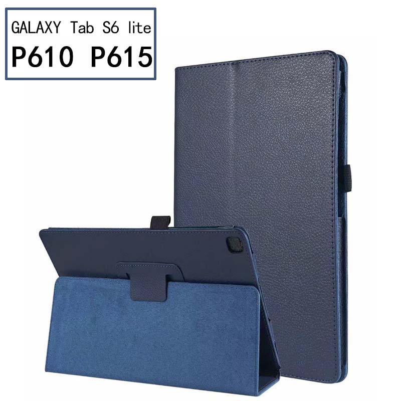For Samsung Galaxy Tab S 6 Lite 10.4 SM-P610 P615 Case, Bi-fold Flip Light weight Portable Leather Protective Cases