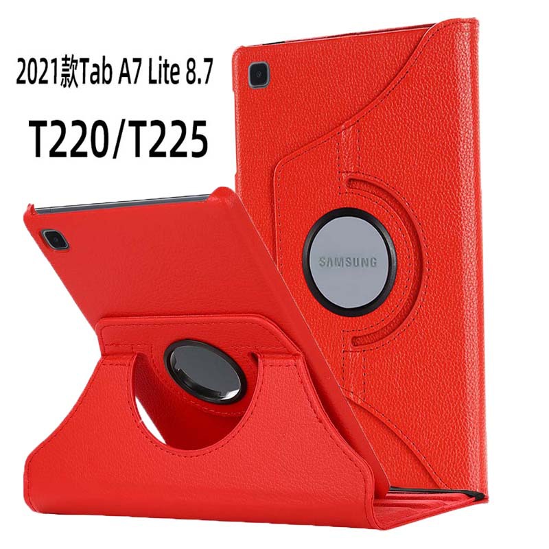 360 Rotating Case for Samsung Galaxy Tab A 7 Lite 8.7 SM-T220 T225 Tablet, Flip Ultra Slim Portable Leather Protective Sleeve
