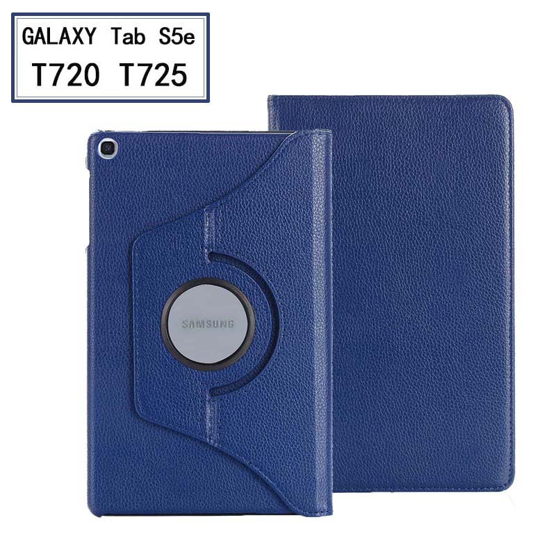 360 Rotating Case for Samsung Galaxy Tab S 5e 10.5 SM-T720 T725 Tablet, Flip Ultra Slim Portable Leather Protective Sleeve