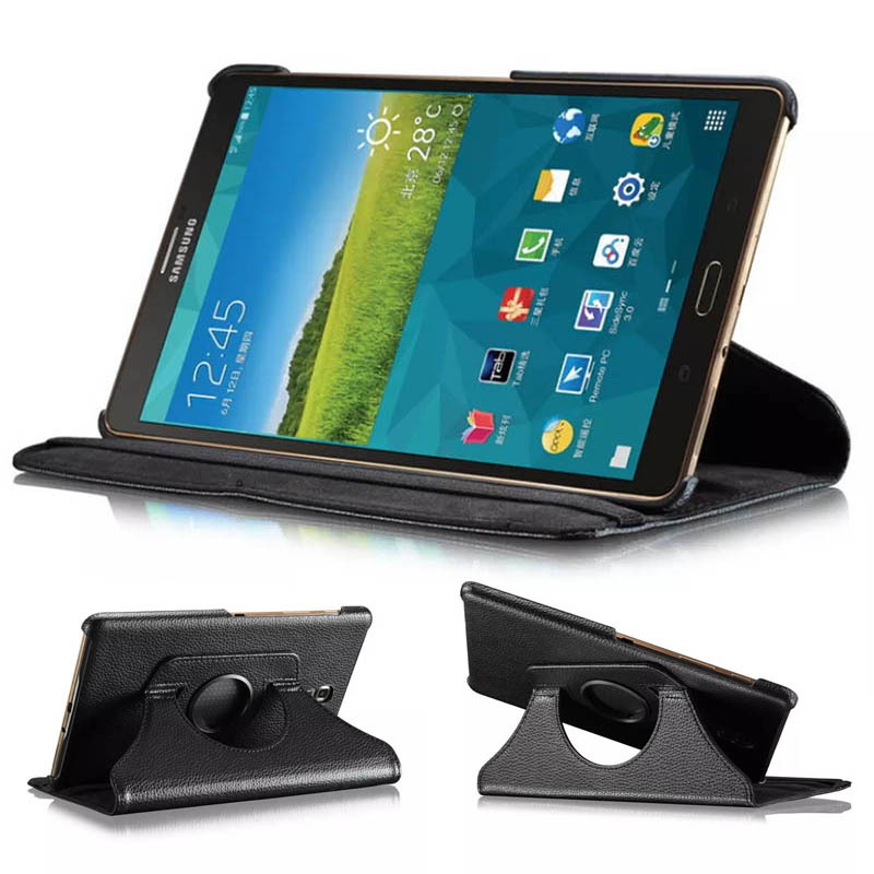 360 Rotating Case for Samsung Galaxy Tab S 8.4 SM-T700 T705 Tablet, Flip Ultra Slim Portable Leather Protective Sleeve
