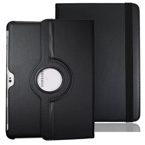 360 Rotating Case for Samsung Galaxy Tab 10.1 GT-P7500 P7510 Tablet, Flip Ultra Slim Portable Leather Protective Sleeve