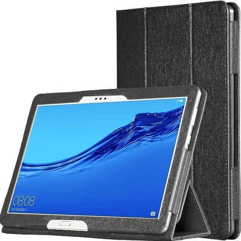 For Huawei M5 10.1 BAH2-AL10 W09 Case, Tri-folding Flip Ultra Slim Portable Leather Protective Sleeve