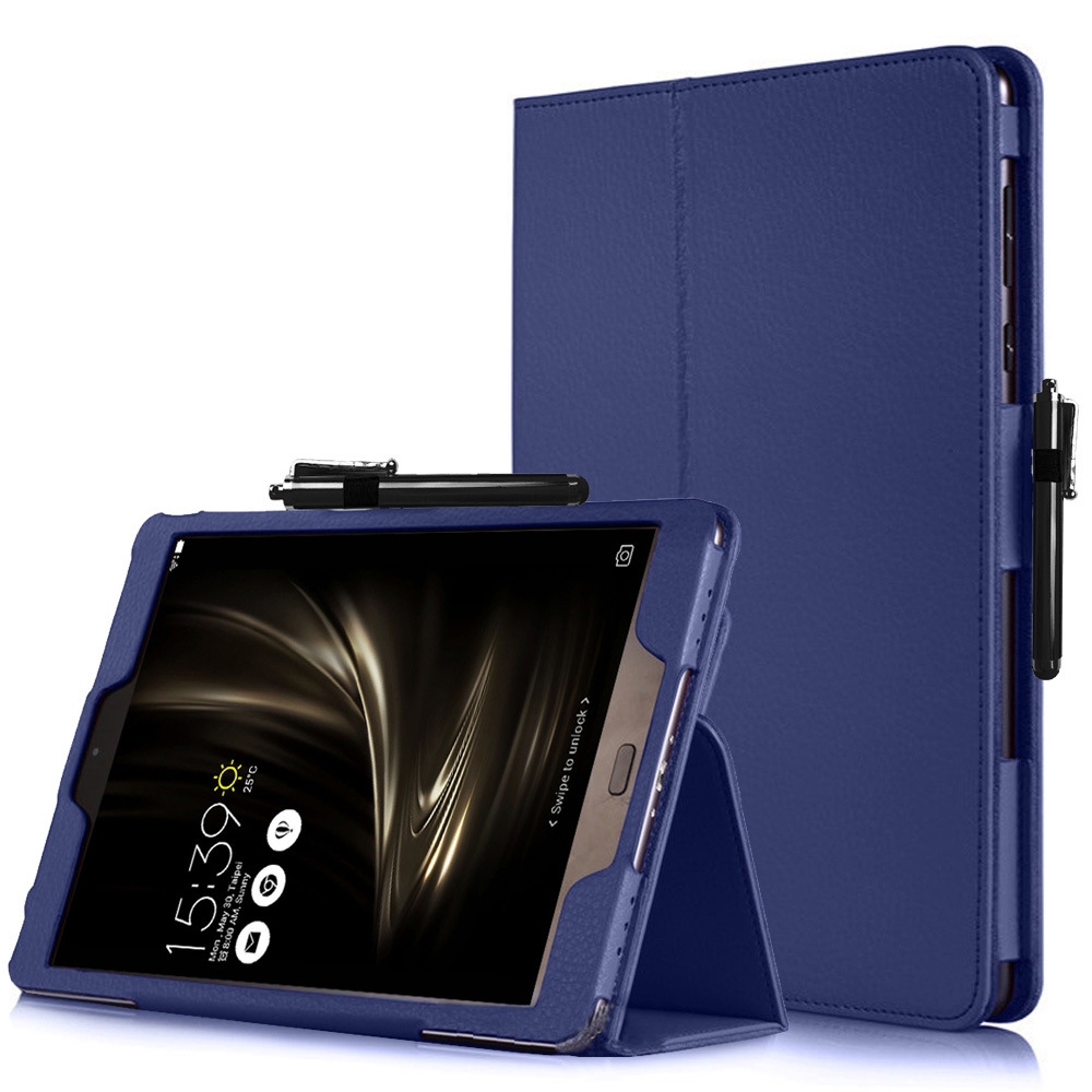 For Asus ZenPad 3S 10 Z500M Case, Bi-fold Flip Ultra Slim Portable Leather Protective Sleeve with Stand
