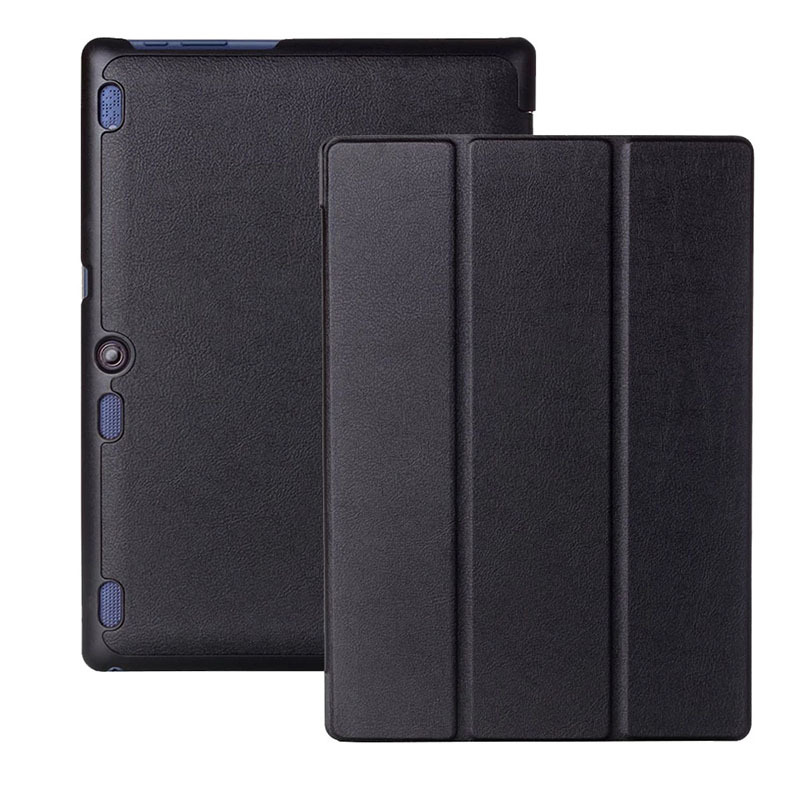 For Lenovo Tab 3 10 Plus and Tab 3 10 Business (TB3-X70F / TB3-X70L) Case, Tri-folding Flip Ultra Slim Portable Leather Protective Sleeve