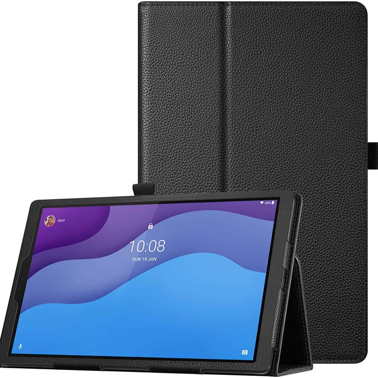 For Lenovo Tab M10 HD (2nd Gen) TB-X306F/X Case, Bi-fold Flip Ultra Slim Portable Leather Protective Sleeve