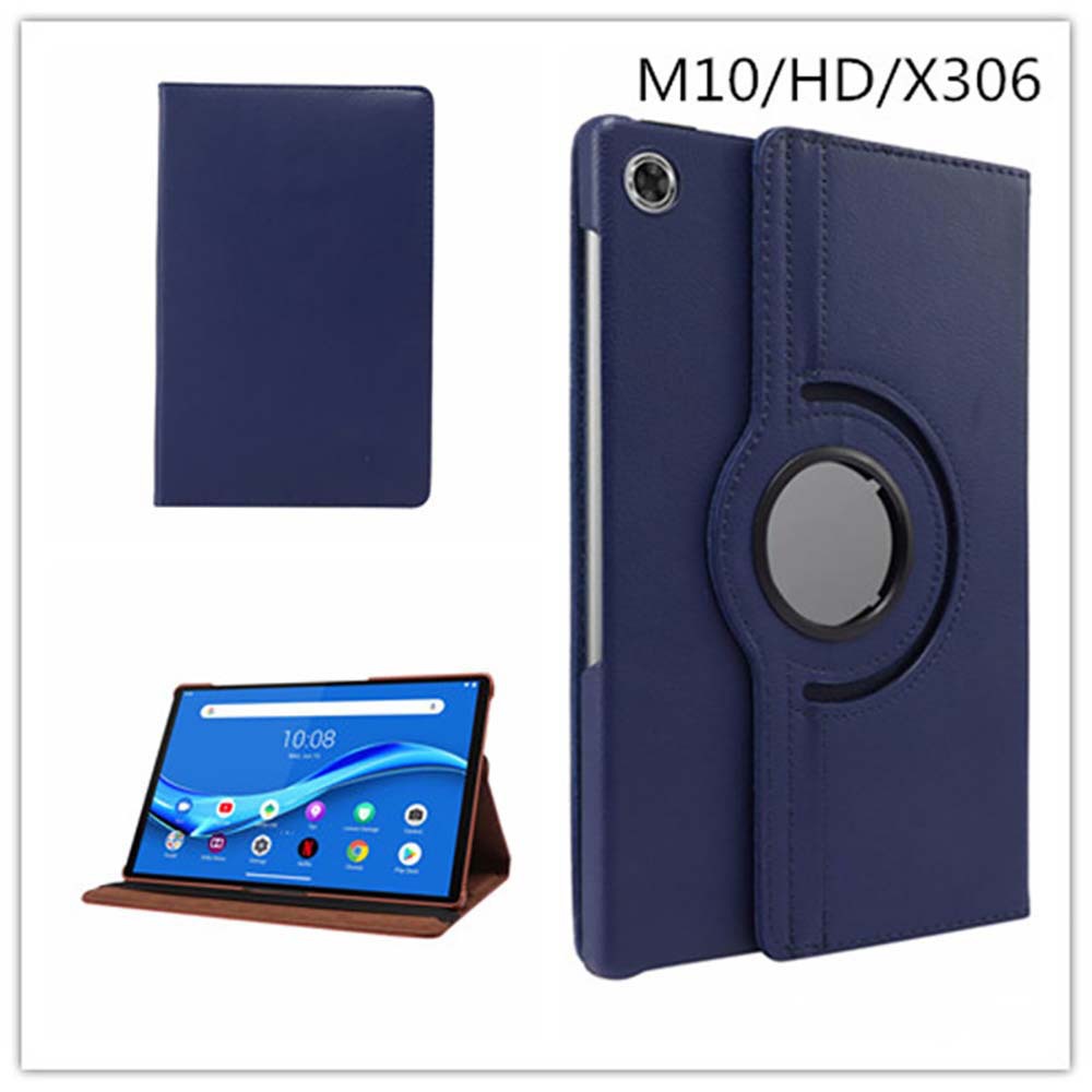 360 Rotating Case for Lenovo Tab M10 HD (2nd Gen) TB-X306F/X Tablet, Flip Ultra Slim Portable Leather Protective Sleeve