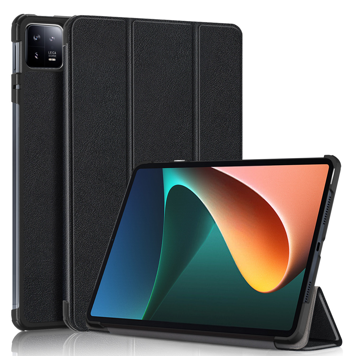 For Xiaomi Pad 6/6 Pro Case, Tri-fold Flip Ultra Slim Portable Leather Protective Sleeve