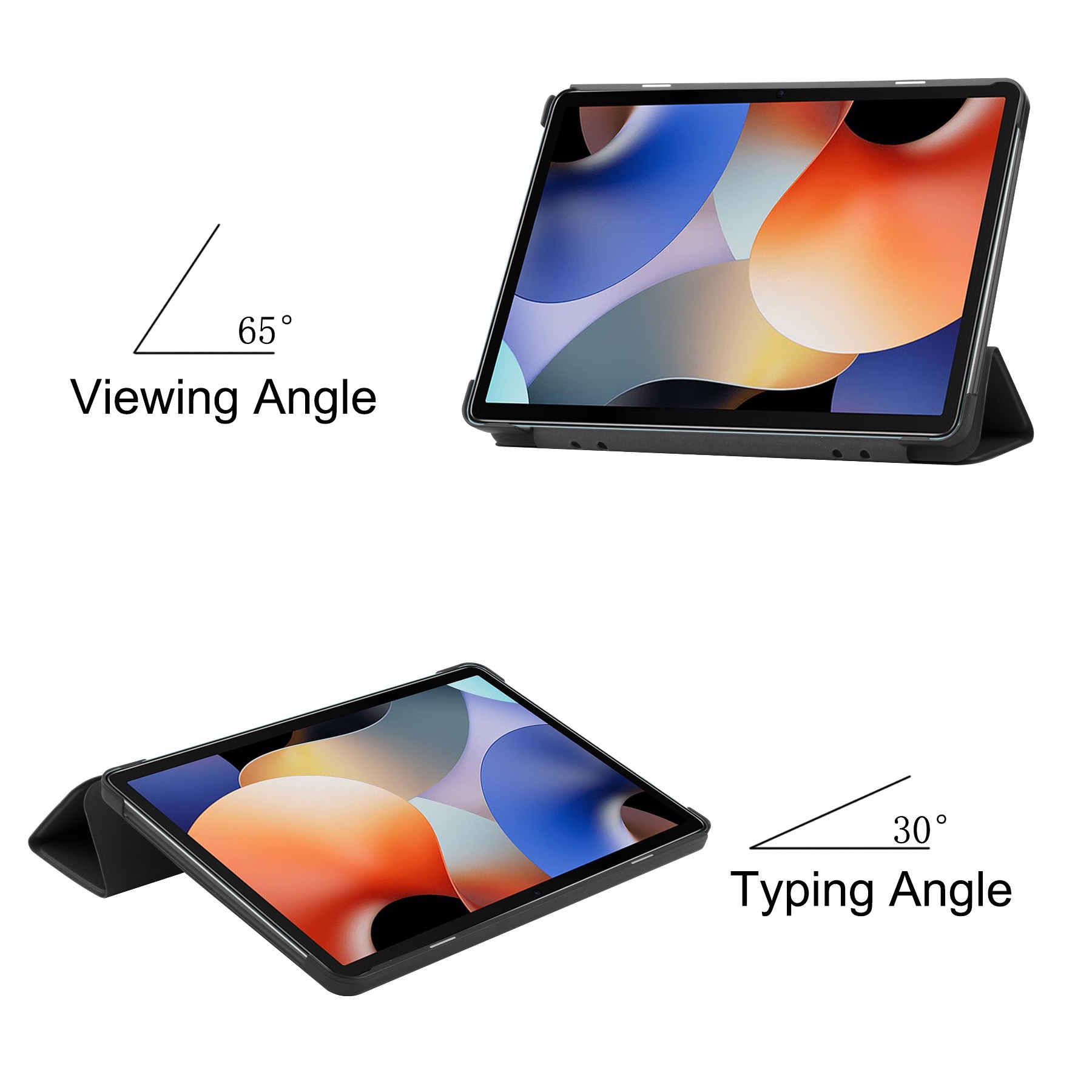 For Blackview Tab 7 Pro/Blackview Tab 7 4G Case, Tri-fold Flip Ultra Slim Portable Protective Sleeve
