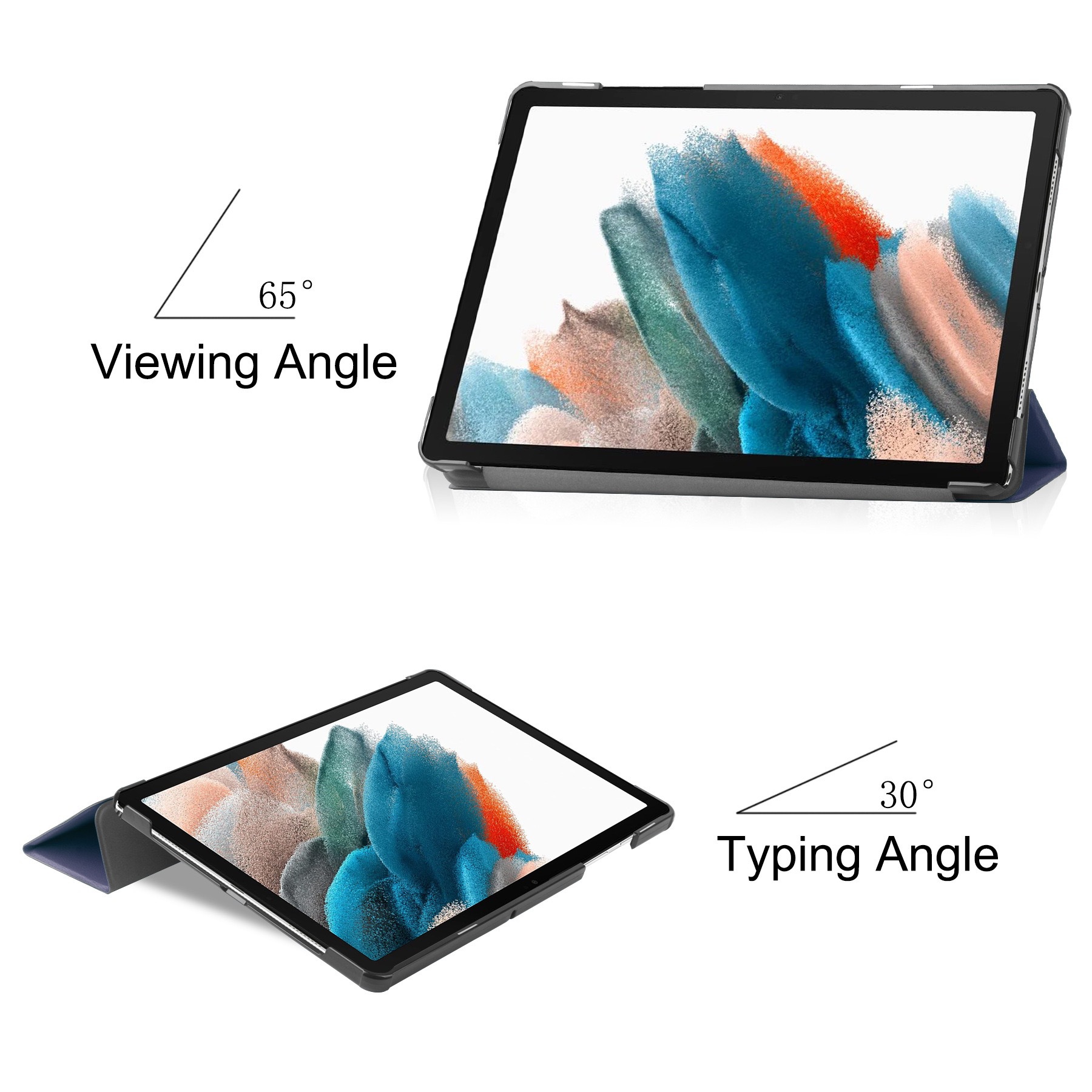 Case for Galaxy Tab A9 2023/Tab A9 Plus 2023, Tri-fold Flip Ultra Slim Portable Protective Sleeve ﻿