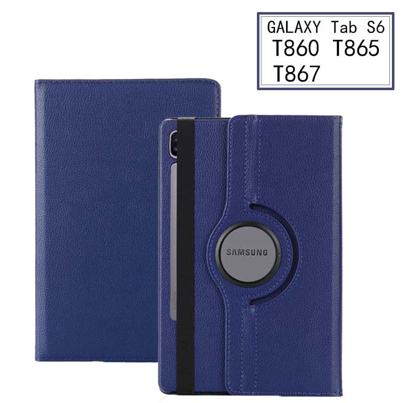 360 Rotating Case for Samsung Galaxy Tab S 6 10.5 SM-T860 T865 T867 Tablet, Flip Ultra Slim Portable Leather Protective Sleeve